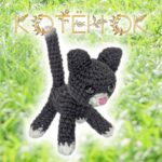 Вязаный черный котенок крючком, мягкая игрушка, мастер-класс по вязанию.