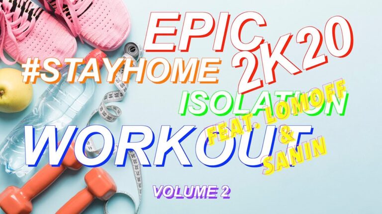 Офисный планёрник с лентой и надписью "EPIC STAYHOME ISOLATION WORKOUT 2K20