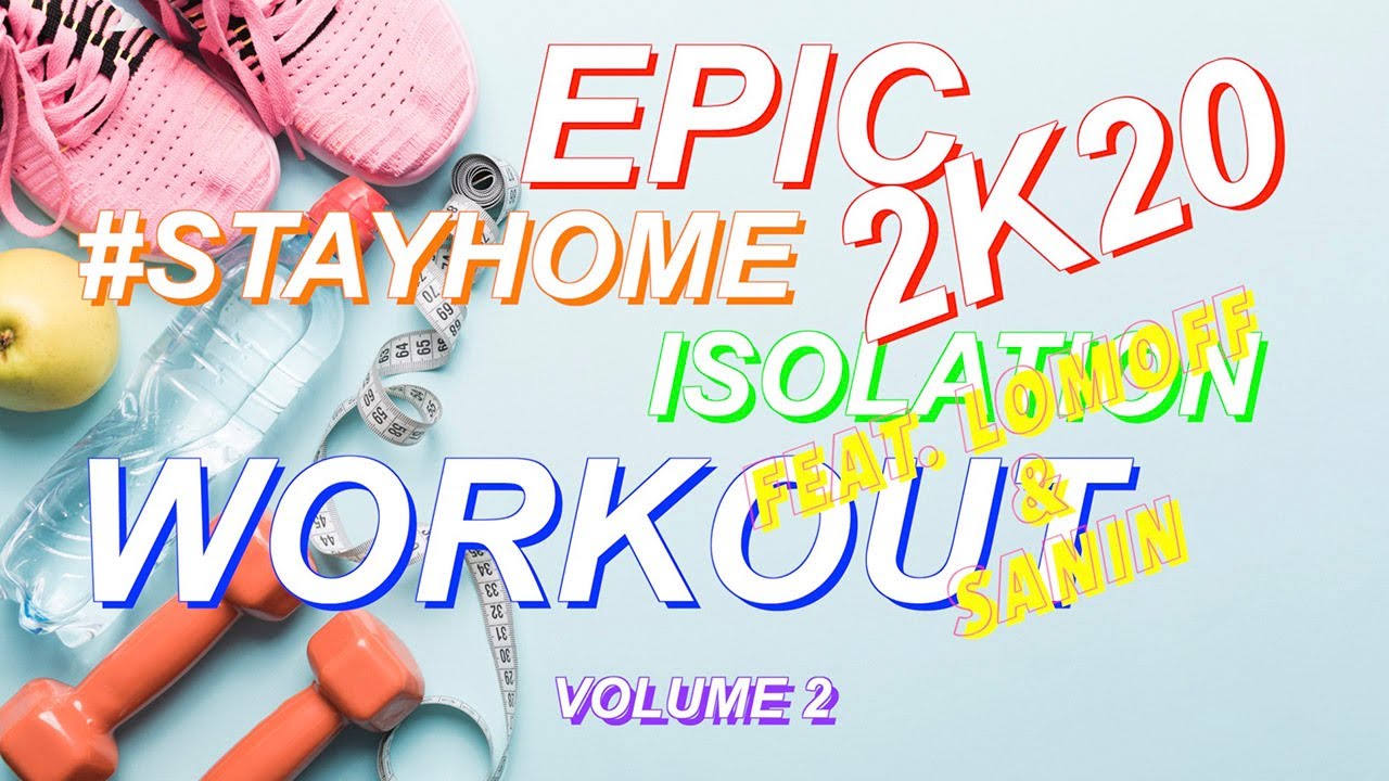 Офисный планёрник с лентой и надписью "EPIC STAYHOME ISOLATION WORKOUT 2K20